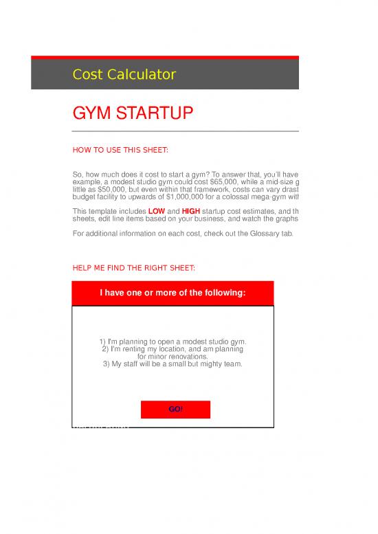 picture Estimate Format In Excel 41338 | Gym Budget Calculator Template