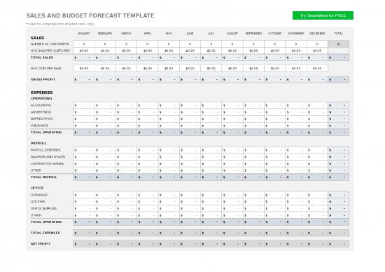 picture_Spreadsheet For Expenses 41529 | Ic Sales And Budget Forecast Template 10708
