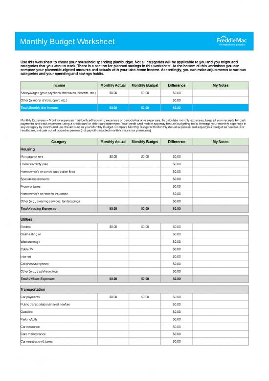 picture1_Spreadsheet For Expenses 40876 | Monthly Budget