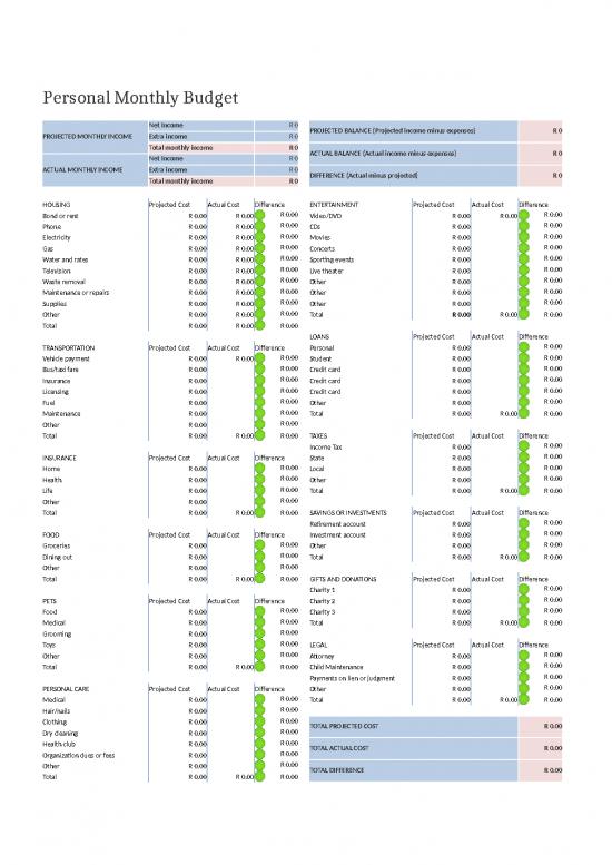 picture Spreadsheet For Expenses 40900 | Monthly Budget Planner