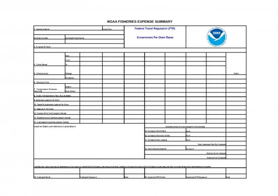 picture Spreadsheet For Expenses 40754 | Noaa Fisheries Travel Expense Summary