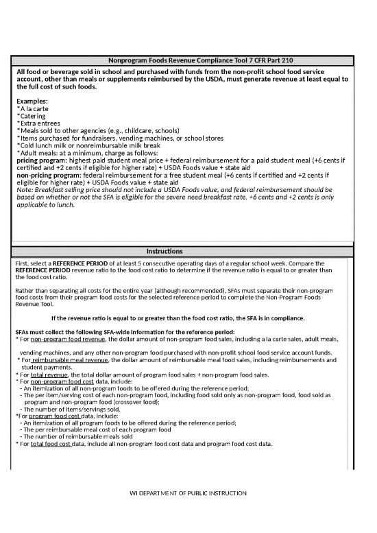 picture Cost Sheet Format In Excel 42142 | Non Program Food Price Calculator