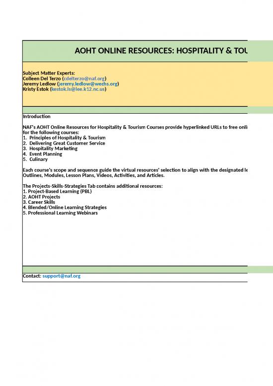 picture1_Excel Sample Sheet 41142 | Online Resourcenaf Hospitality Tourism Plus Culinary