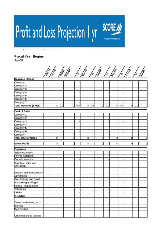 picture_Spreadsheet For Expenses 41303 | P&l Templates
