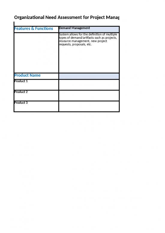 picture Financial Spreadsheet 41454 | Pm Tools Needs Assessment Template 2