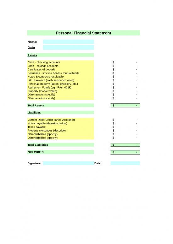 picture1_Personal Finance Spreadsheet 41028 | Regent Bank Personal Financial Statement