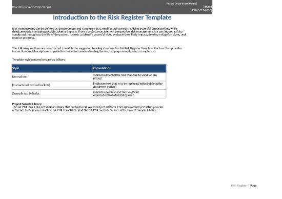 picture Excel Sample Sheet 41169 | Risk Register Template With Instructions