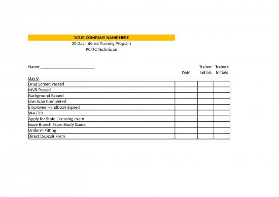 picture1_Excel Sample Sheet 41274 | Technician Training Program 20 Day New Hire