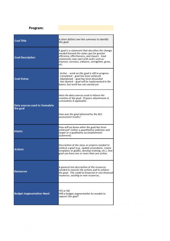 Excel Sample Sheet 41398 | Annual Planning Worksheets