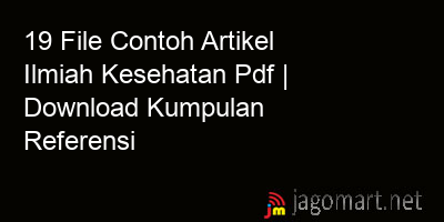 picture 19 File Contoh Artikel Ilmiah Kesehatan Pdf | Download Kumpulan Referensi