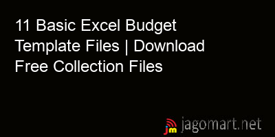 picture 11 Basic Excel Budget Template Files | Download Free Collection Files