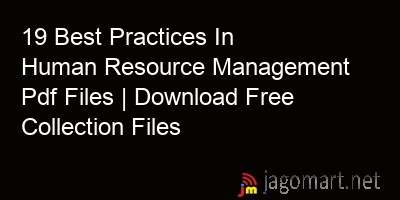 picture 19 Best Practices In Human Resource Management Pdf Files | Download Free Collection Files