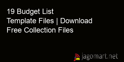 picture 19 Budget List Template Files | Download Free Collection Files