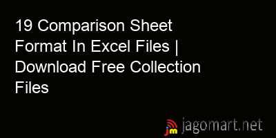 picture 19 Comparison Sheet Format In Excel Files | Download Free Collection Files