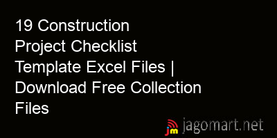 picture 19 Construction Project Checklist Template Excel Files | Download Free Collection Files