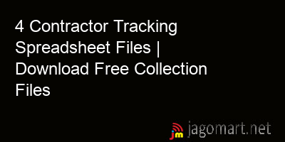picture 4 Contractor Tracking Spreadsheet Files | Download Free Collection Files