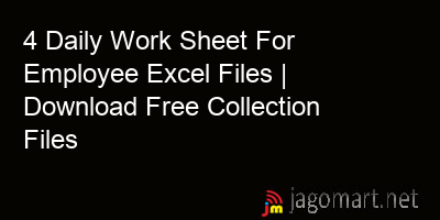 picture 4 Daily Work Sheet For Employee Excel Files | Download Free Collection Files