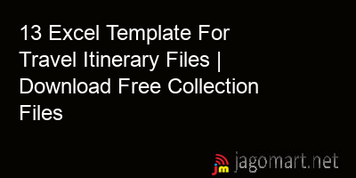 picture 13 Excel Template For Travel Itinerary Files | Download Free Collection Files