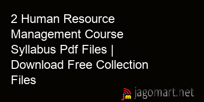 picture 2 Human Resource Management Course Syllabus Pdf Files | Download Free Collection Files