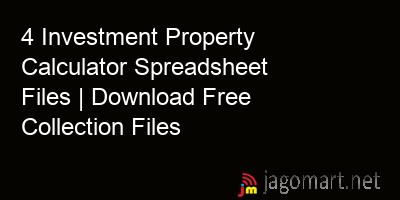 picture 4 Investment Property Calculator Spreadsheet Files | Download Free Collection Files