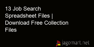 picture 13 Job Search Spreadsheet Files | Download Free Collection Files