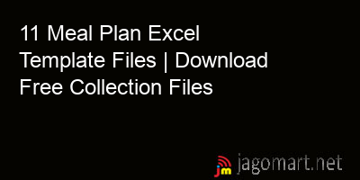 picture 11 Meal Plan Excel Template Files | Download Free Collection Files