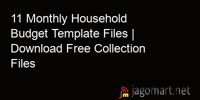 picture 11 Monthly Household Budget Template Files | Download Free Collection Files
