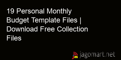 picture 19 Personal Monthly Budget Template Files | Download Free Collection Files