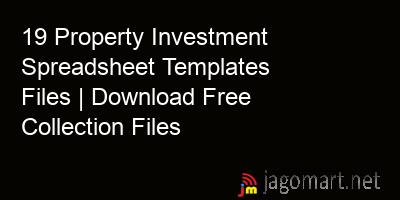 picture 19 Property Investment Spreadsheet Templates Files | Download Free Collection Files