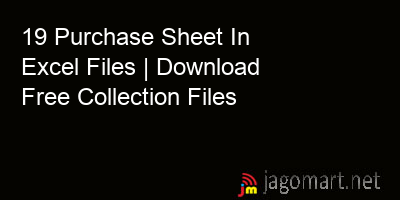 picture 19 Purchase Sheet In Excel Files | Download Free Collection Files