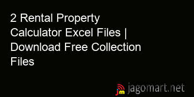 picture 2 Rental Property Calculator Excel Files | Download Free Collection Files
