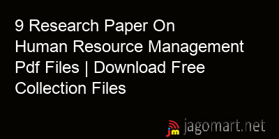 picture 9 Research Paper On Human Resource Management Pdf Files | Download Free Collection Files