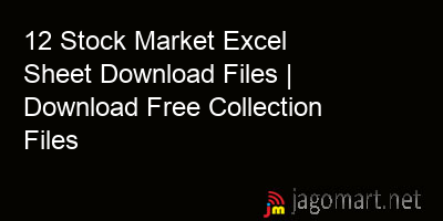 picture 12 Stock Market Excel Sheet Download Files | Download Free Collection Files