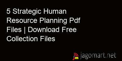 picture 5 Strategic Human Resource Planning Pdf Files | Download Free Collection Files