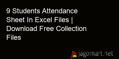 picture 9 Students Attendance Sheet In Excel Files | Download Free Collection Files