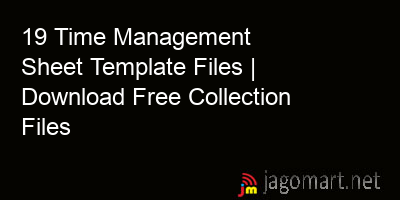 picture 19 Time Management Sheet Template Files | Download Free Collection Files