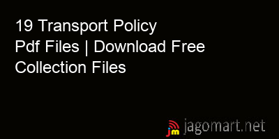 picture 19 Transport Policy Pdf Files | Download Free Collection Files