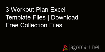 picture 3 Workout Plan Excel Template Files | Download Free Collection Files
