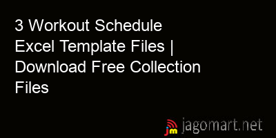 picture 3 Workout Schedule Excel Template Files | Download Free Collection Files