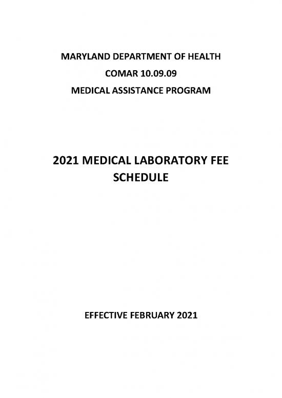 Medicaid Fee Schedule 2021 Pdf 44045 2021 Medical Laboratory Fee