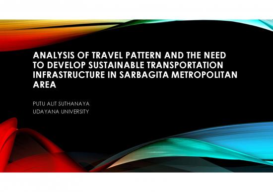 picture Transportation Planning Pdf 43512 | 44 Analysis Of Travel Pattern Suthanaya