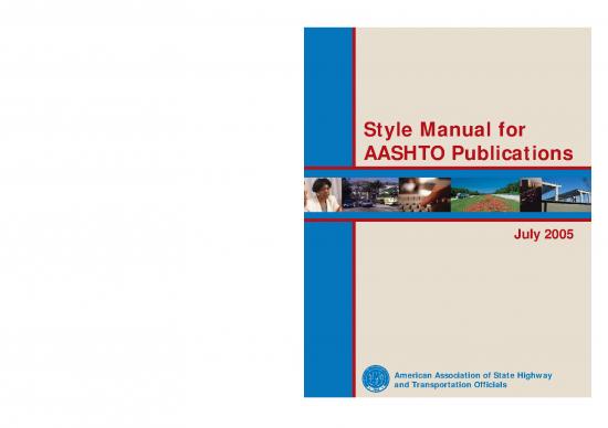 Aashto Manual 43430 | Aashto Style Manual