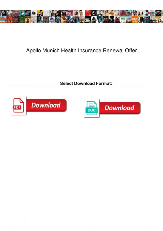 picture_Insurance Pdf 43952 | Apollo Munich Health Insurance Renewal Offer