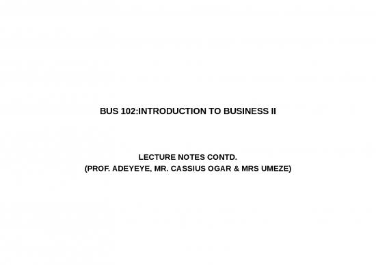 picture Business Spread Sheet 42647 | Bus 102 Introduction To Business Ii Lecture Notes Pro Adeyeye M Cassius Ogar And Mrs Udeze