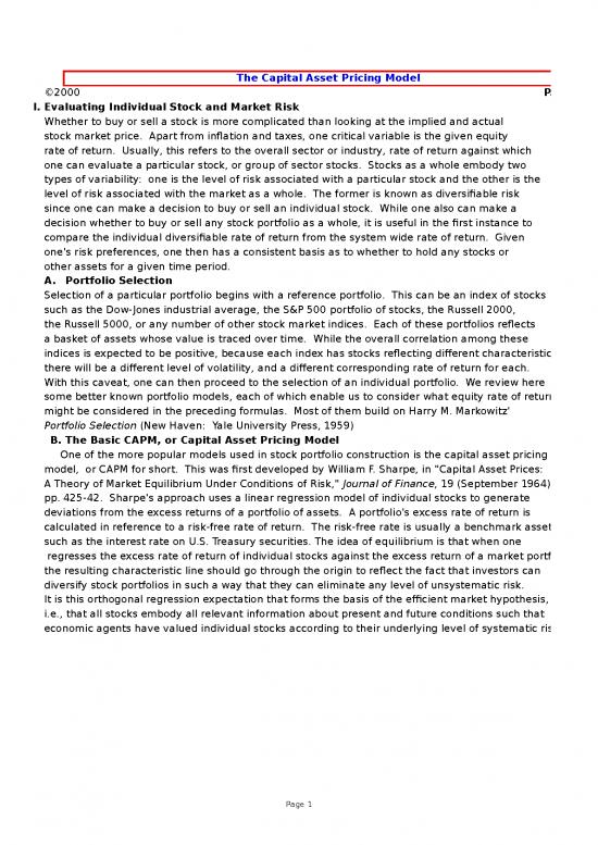 picture Stocks Portfolio Excel 43125 | Capmmodel