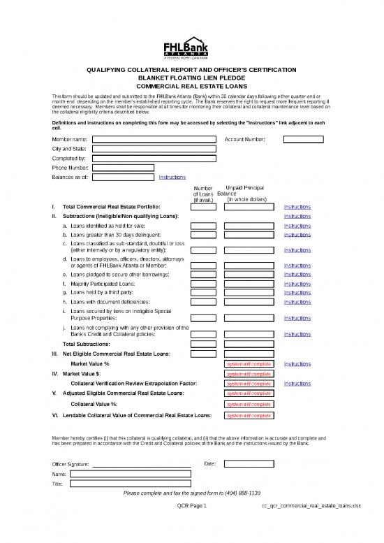 picture1_Real Estate Excel Template 43074 | Cc Qcr Commercial Real Estate Loans