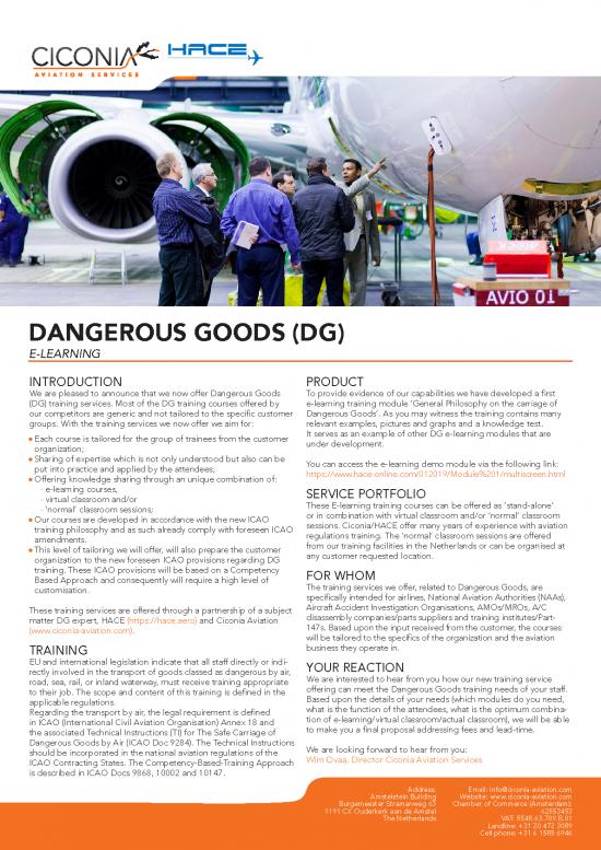 picture Dangerous Goods Training Pdf 43568 | Ciconia Dangerous Goods E Learning 2020