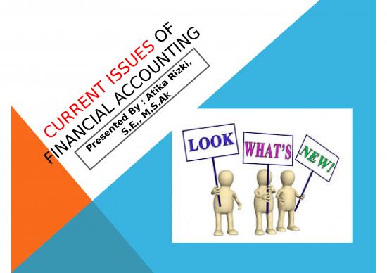 picture Powerpoint Accounting Presentation 42585 | Current Issues Of Financial Accounting Introduce