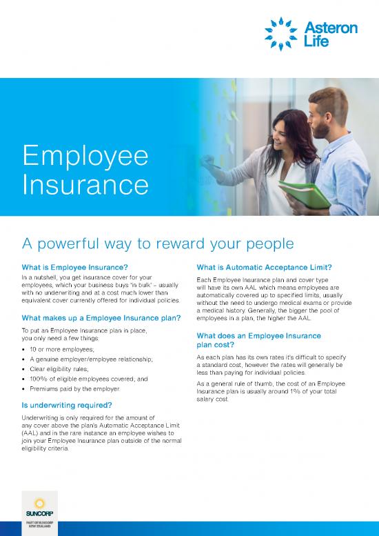 picture Insurance Pdf 44232 | Employee Insurance Introduction