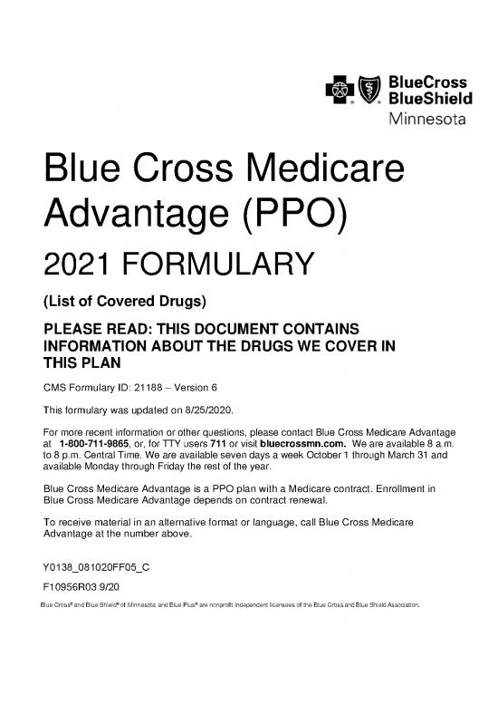 picture_Medicare Pdf 44282 | F10956r03 Medicare Advantage 2021 Ppo Formulary